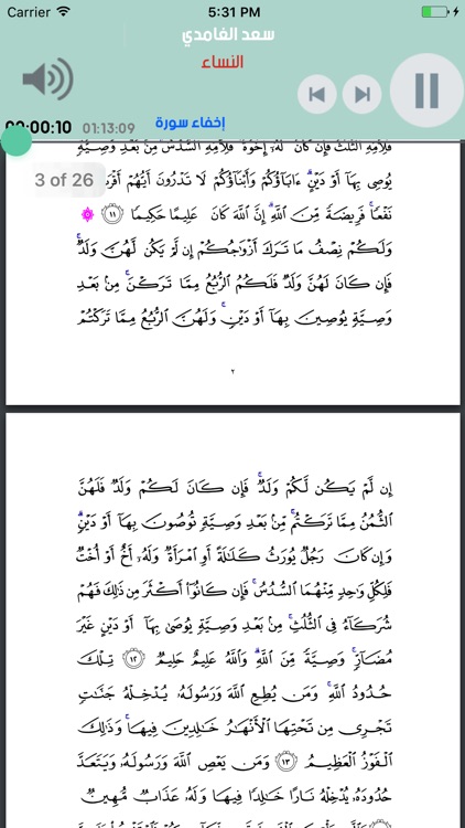 القران الكريم بصوت الشيخ سعد الغامدي بدون انترنت screenshot-3