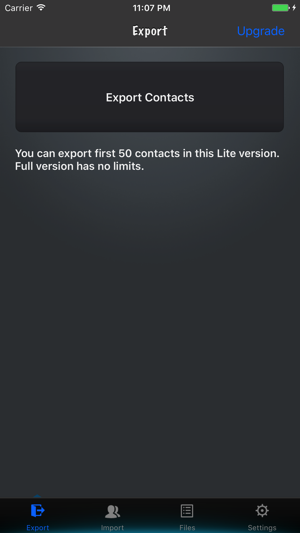 Export My Contacts Lite