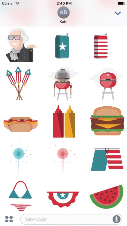 4th of July Sticker and Emoji Pack screenshot-3