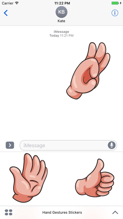 Hand Gestures - Stickers for iMessage