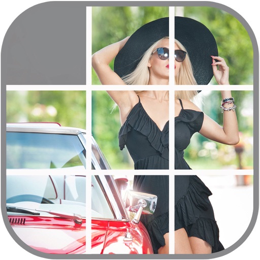 Hot Babes in Hot Cars Sliding Puzzle Icon