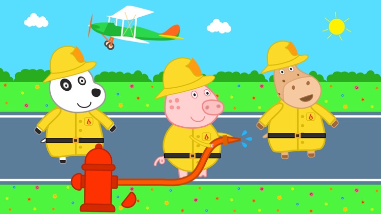 Baby Animal : Play with Fireman & Rescue firetruck