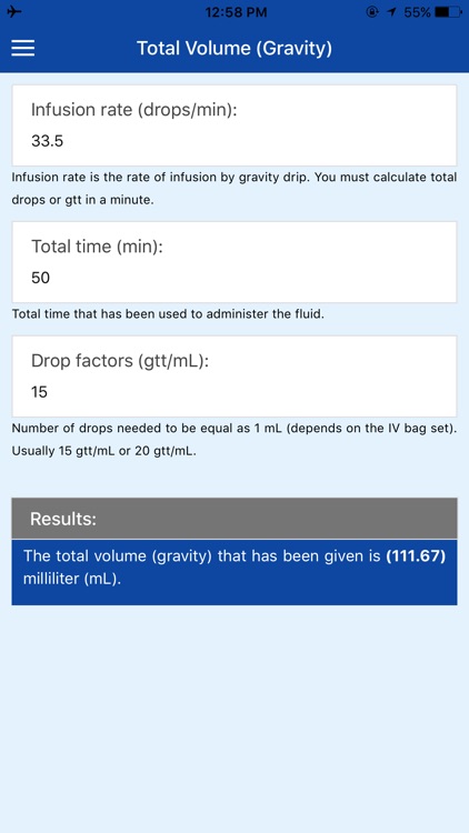 Pocket Infusion Calculator