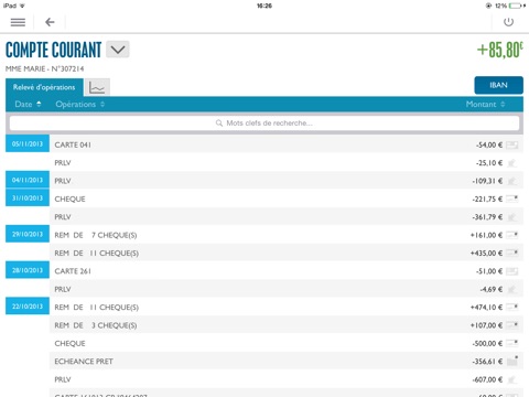 Banque Populaire pro pour iPad screenshot 3