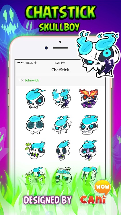 Skullboy Stickers Emoji Keyboard By ChatStick