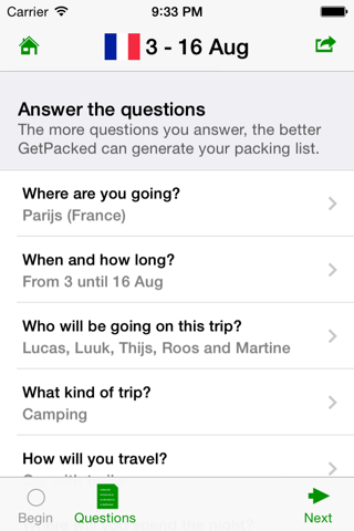 GetPacked: packing list Travel Packing List Save Time