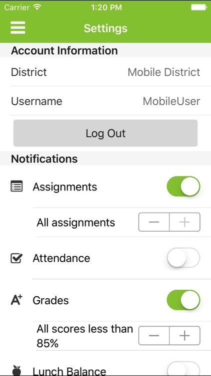 Infinite Campus Mobile Portal