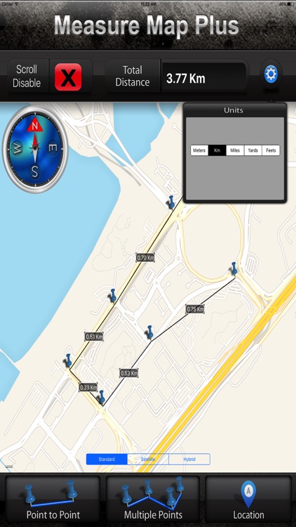 Measure on the map HD