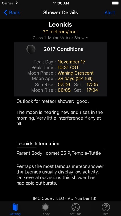 Meteor Shower Guide