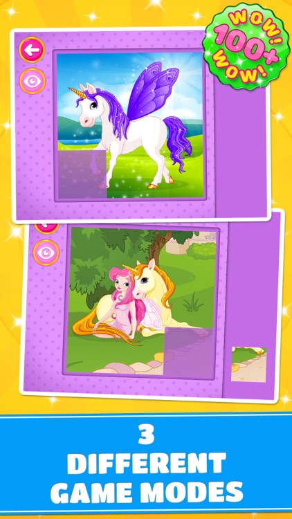 Cute Ponies & Unicorns Puzzles : Logic Game