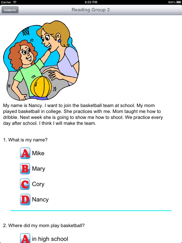 2nd Grade Reading Comprehension screenshot 2