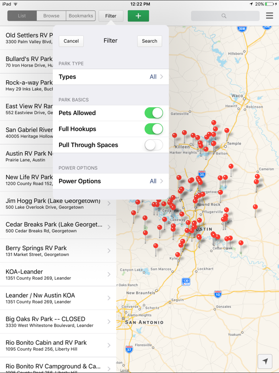 RV Parks screenshot