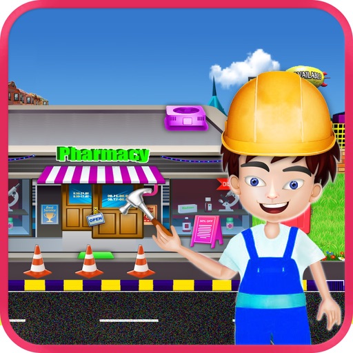 Pharmacy Construction – Shop Builder Game icon