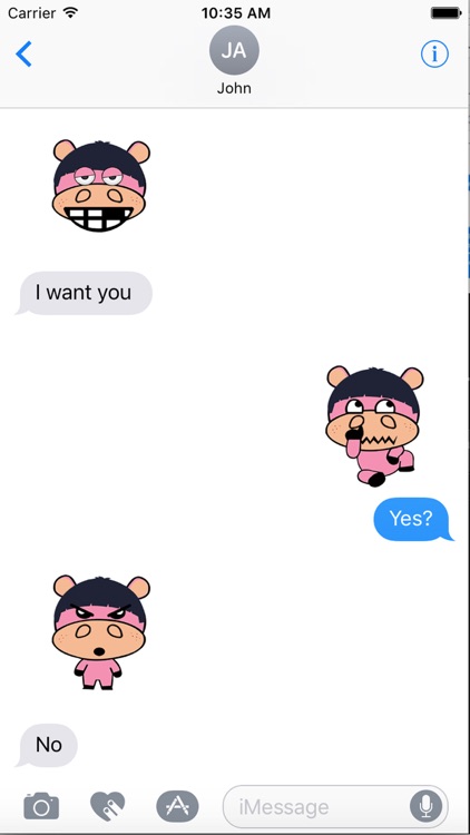 UGLY HIPPO - Ugly Emoticons Sticker for iMessage screenshot-3