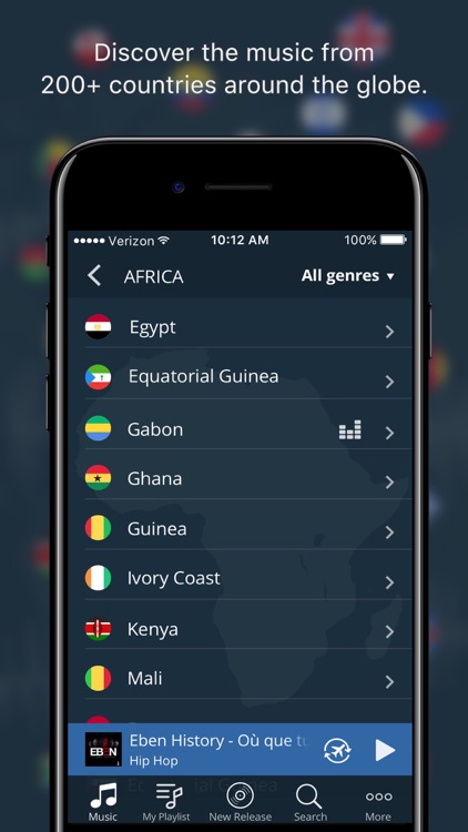 Eben Music – Listen to music from 200+ Countries