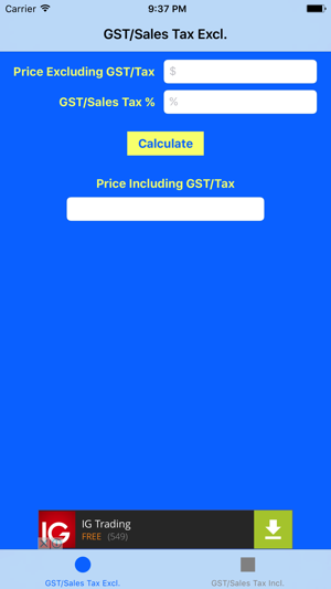 GST/Sales Tax Calculator