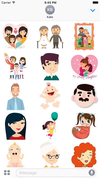 Joyful Family iMessage Photo Stickers