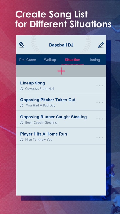 Baseball DJ - create ballpark walk up songs list