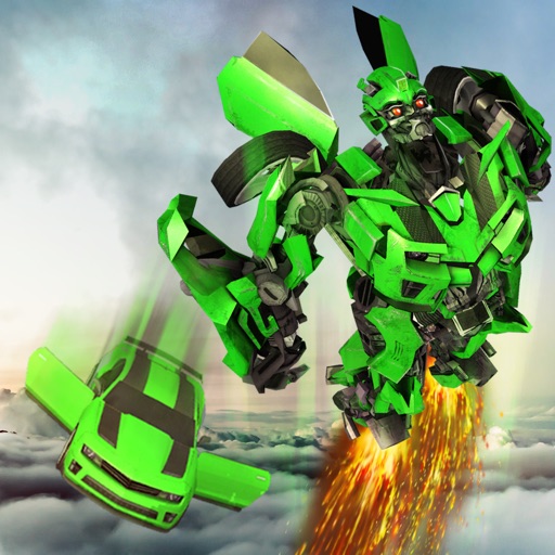 Extreme Flying Robot Car Transform Simulator icon