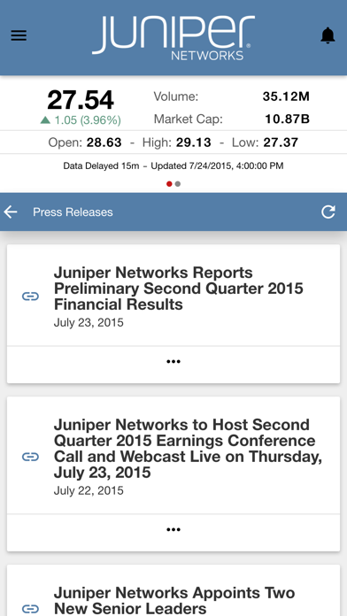 Juniper Networks Investor Appのおすすめ画像2