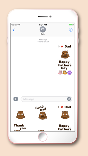 Owl Dad  for Father's day Kawaii emoji(圖3)-速報App