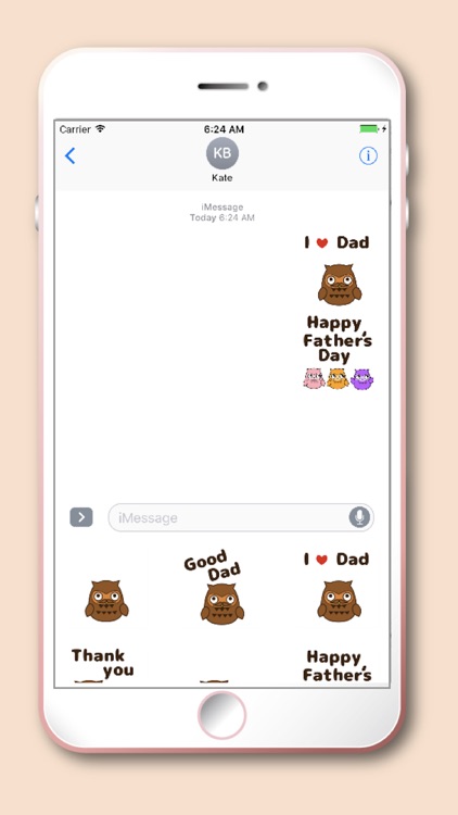 Owl Dad  for Father's day Kawaii emoji