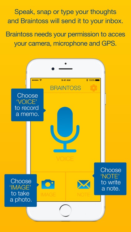 Braintoss - Your thoughts straight into your inbox