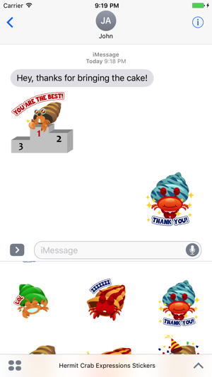 Hermit Crab Expressions Stickers for iMessage(圖3)-速報App