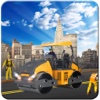 Road Roller and City Builder with Excavator