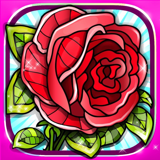 Flowers Coloring Pages for Adult with Rose Mandala iOS App