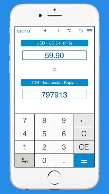 US Dollar / Indonesian Rupiah currency converter