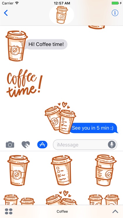 Coffee time! iMessage stickers