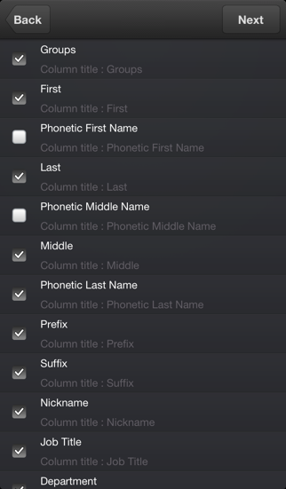 Contacts to Excel Liteのスクリーンショット3 Contacts to Excel Liteのスクリーンショット3