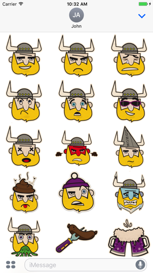 Vikings Head Sticker Pack