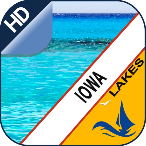 IOWA lakes GPS offline nautical chart for boaters