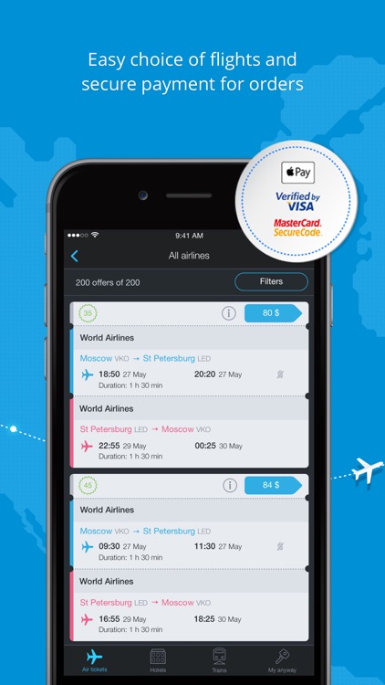 Anywayanyday – flights, hotels and train tickets