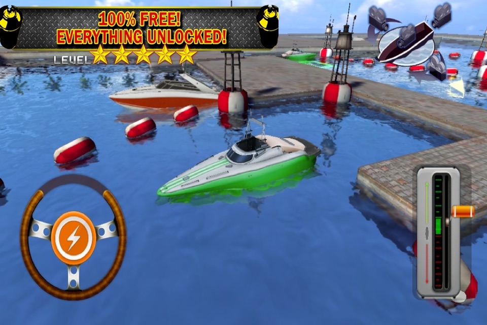 Ace 3D Boat Parking Speedboat Driving Simulator screenshot 4