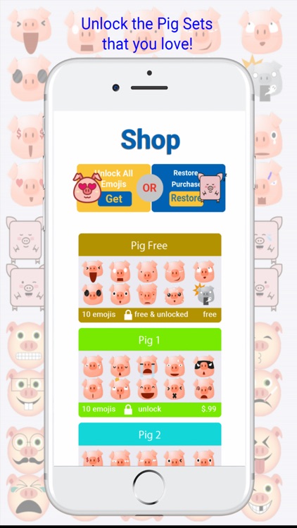 Pig Emoji - Cute Piggy Emojis Keyboard screenshot-3