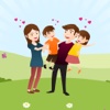 Joyful Family iMessage Photo Stickers