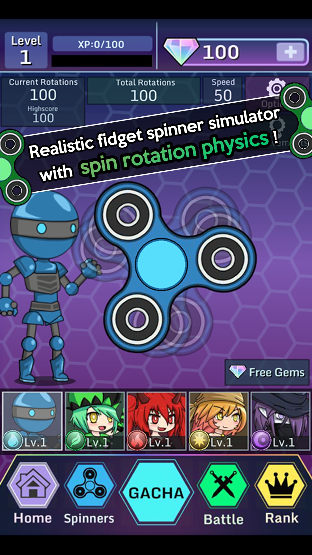 Anime Fidget Spinner Battle hack tool