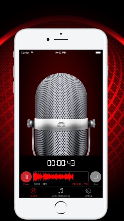 HD Audio Recorder : WAV,M4A,AAC,MP4,CAF,Voice Memo