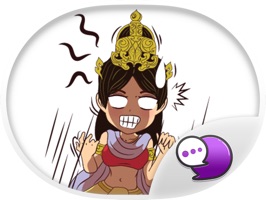 Sticker cartoon Thai style