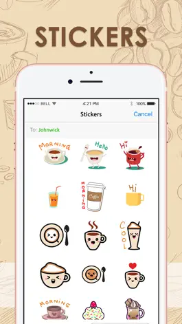 Game screenshot Coffee Stickers for iMessage by ChatStick mod apk