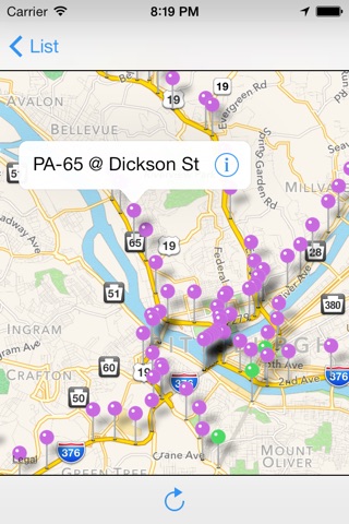 Pittsburgh Traffic Cam +Map screenshot 4