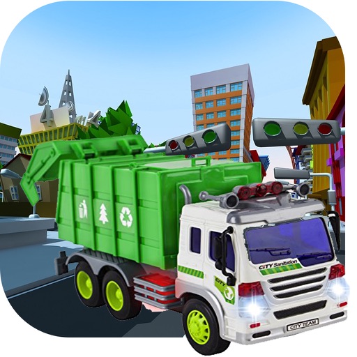 Cube Garbage Truck Park:Drive in City Icon