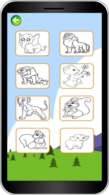 Fantastic Animal Forest Zoo Colouring Page Game