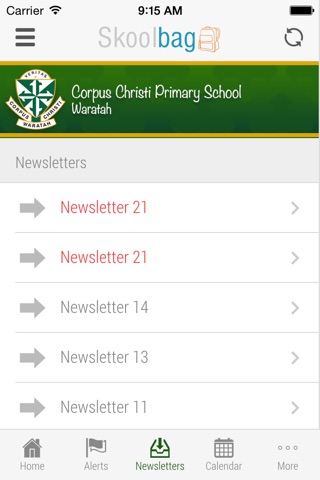 Corpus Christi Primary School Waratah - Skoolbag screenshot 4