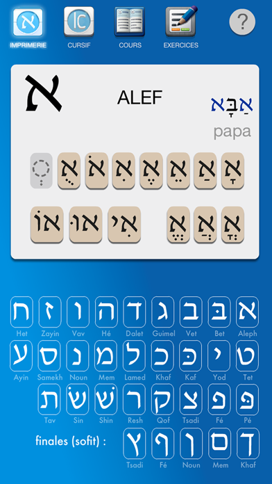 Alphabet Hébreu