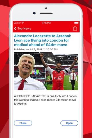 GUNNERS NOW! - Arsenal News, Scores & Transfers screenshot 3