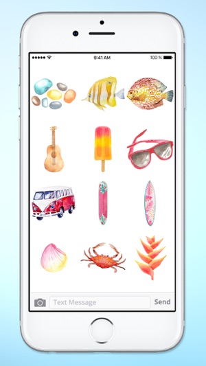 Watercolor Beach and Summer Sticker Pack(圖4)-速報App
